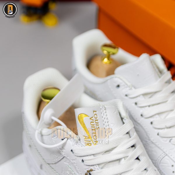 Giày Louis Vuitton x Nike Air Force 1 Low By Virgil Abloh White Siêu Cấp - Hình ảnh 9