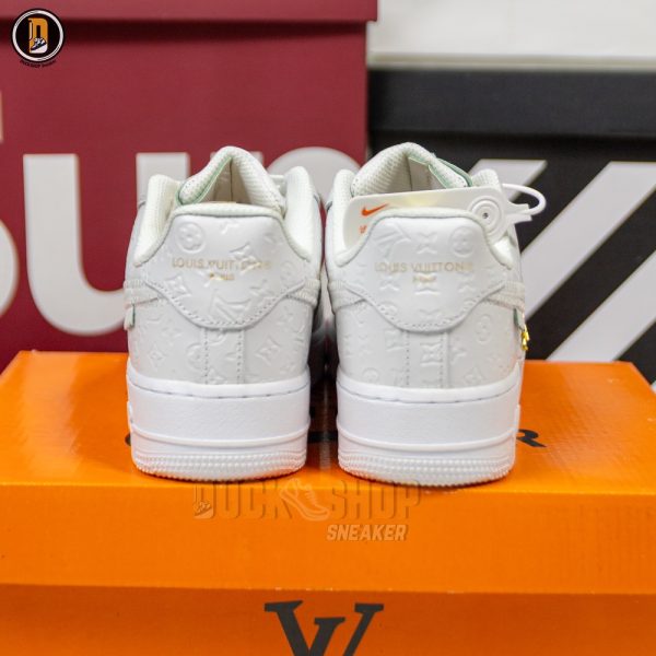 Giày Louis Vuitton x Nike Air Force 1 Low By Virgil Abloh White Siêu Cấp - Hình ảnh 11