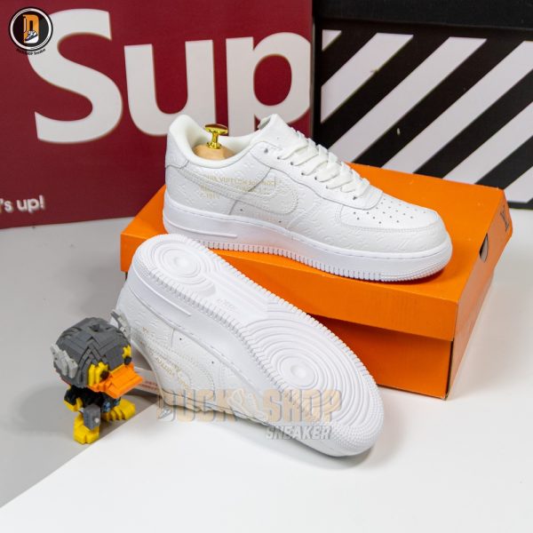 Giày Louis Vuitton x Nike Air Force 1 Low By Virgil Abloh White Siêu Cấp - Hình ảnh 8