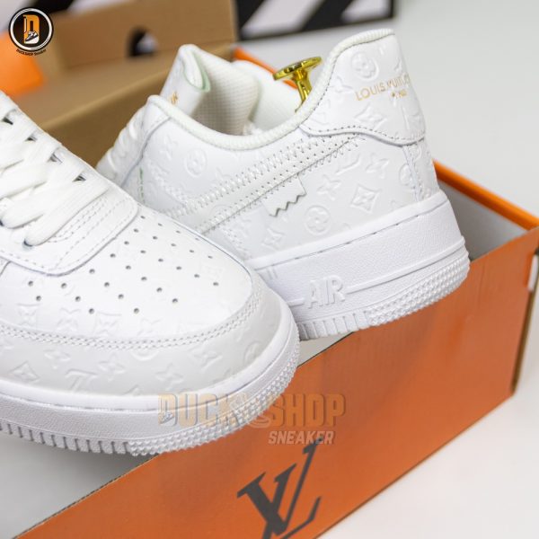 Giày Louis Vuitton x Nike Air Force 1 Low By Virgil Abloh White Siêu Cấp - Hình ảnh 6