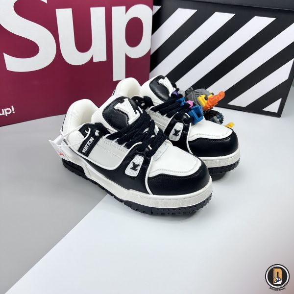 Giày Louis Vuitton Trainer Maxi Black Màu Đen Siêu Cấp - Hình ảnh 9