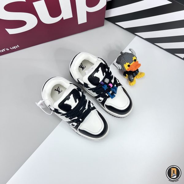 Giày Louis Vuitton Trainer Maxi Black Màu Đen Siêu Cấp - Hình ảnh 10