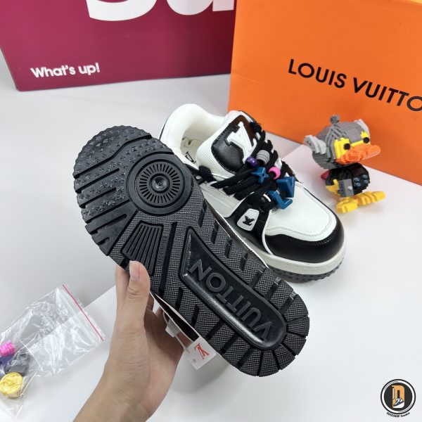 Giày Louis Vuitton Trainer Maxi Black Màu Đen Siêu Cấp - Hình ảnh 8
