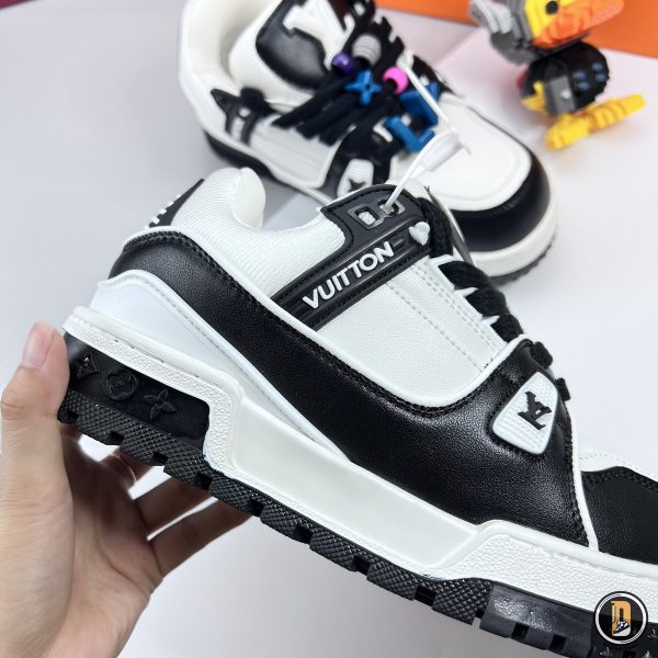 Giày Louis Vuitton Trainer Maxi Black Màu Đen Siêu Cấp - Hình ảnh 3