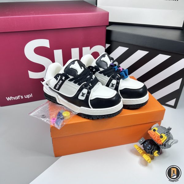 Giày Louis Vuitton Trainer Maxi Black Màu Đen Siêu Cấp - Hình ảnh 2