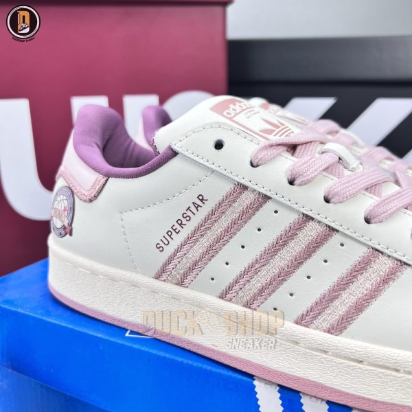 Giày Adidas Original Superstar Pink Beige Siêu Cấp - Hình ảnh 4