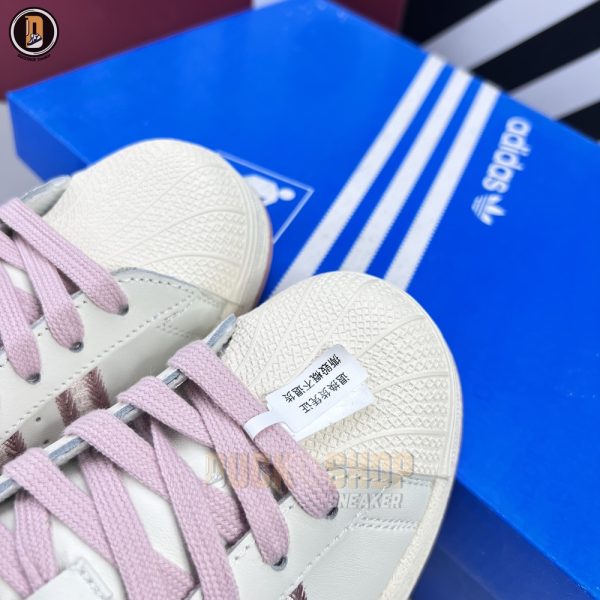 Giày Adidas Original Superstar Pink Beige Siêu Cấp - Hình ảnh 6