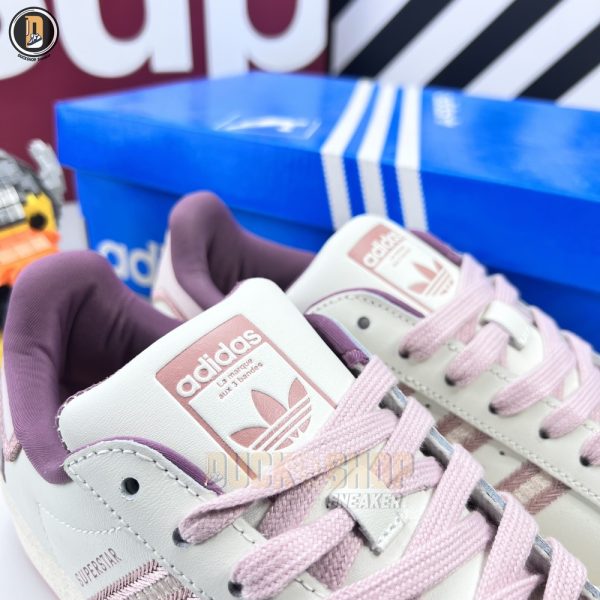 Giày Adidas Original Superstar Pink Beige Siêu Cấp - Hình ảnh 5