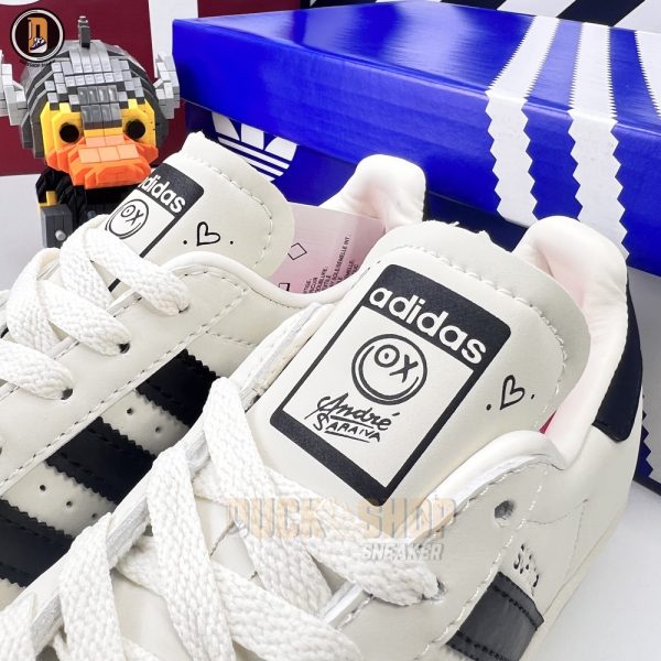 Giày Adidas Superstar André Saraiva Chalk White Black Siêu Cấp - Hình ảnh 8
