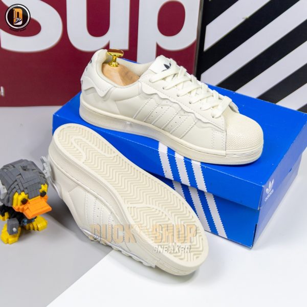 Giày Adidas Superstar Cappuccino Cream White Siêu Cấp - Hình ảnh 9