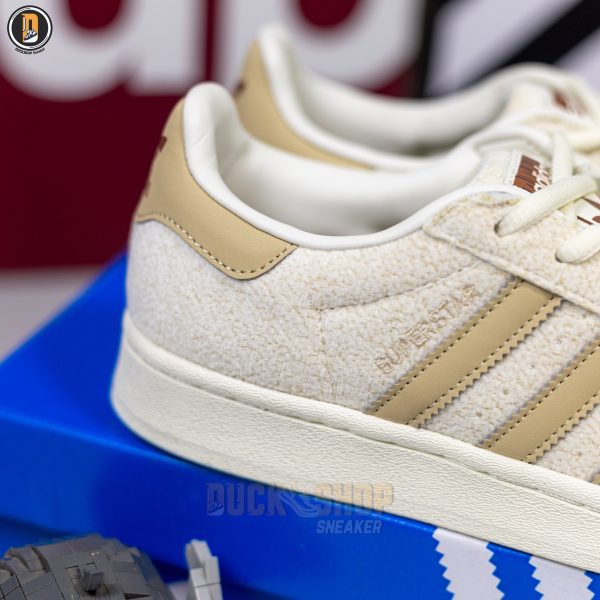 Giày Adidas Superstar W Off White Lin Khaki 'Brown' - Hình ảnh 6