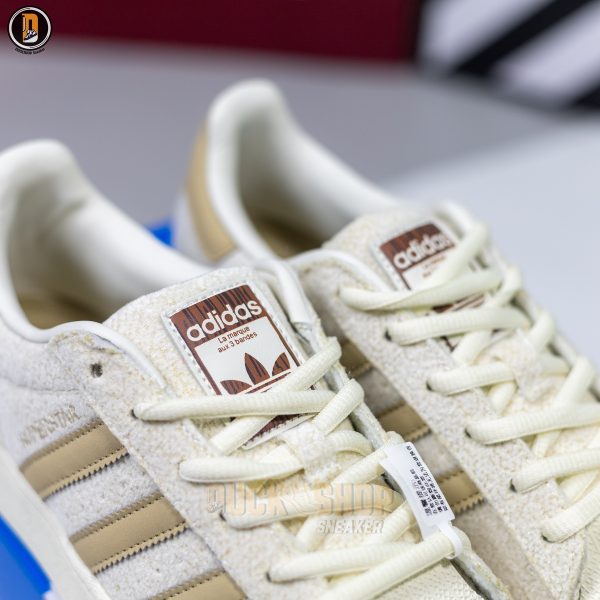 Giày Adidas Superstar W Off White Lin Khaki 'Brown' - Hình ảnh 7