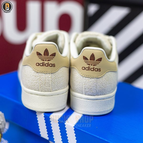 Giày Adidas Superstar W Off White Lin Khaki 'Brown' - Hình ảnh 10