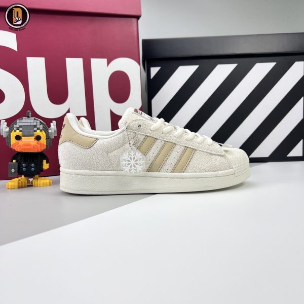 Giày Adidas Superstar W Off White Lin Khaki "Brown' Siêu Cấp