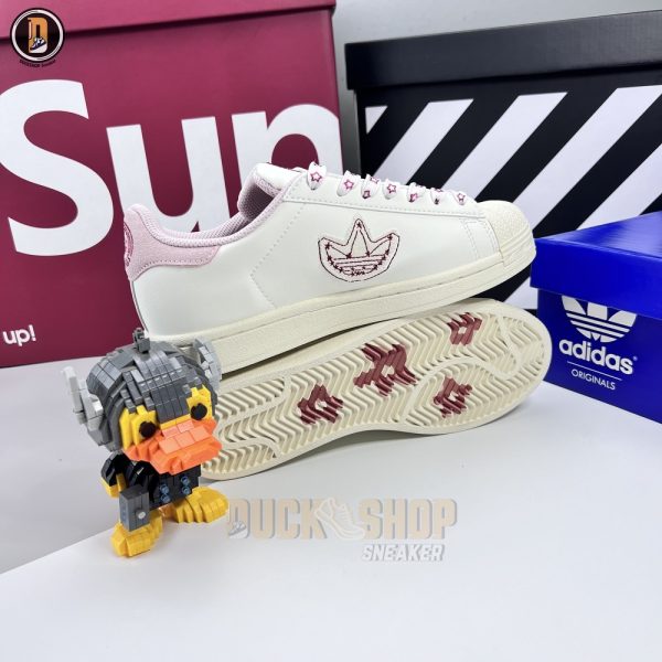 Giày Adidas x YU NAGABA Superstar Off-White Burgundy Siêu Cấp - Hình ảnh 3