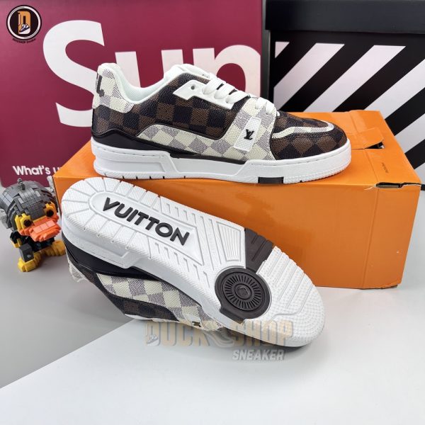 Giày Louis Vuitton LV Trainer #54 Damier Ebene Multi Siêu Cấp - Hình ảnh 3