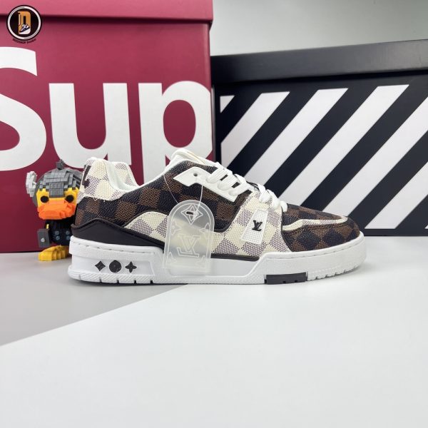 Giày Louis Vuitton LV Trainer #54 Damier Ebene Multi Siêu Cấp