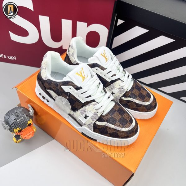 Giày Louis Vuitton LV Trainer #54 Damier Ebene Multi Siêu Cấp - Hình ảnh 2