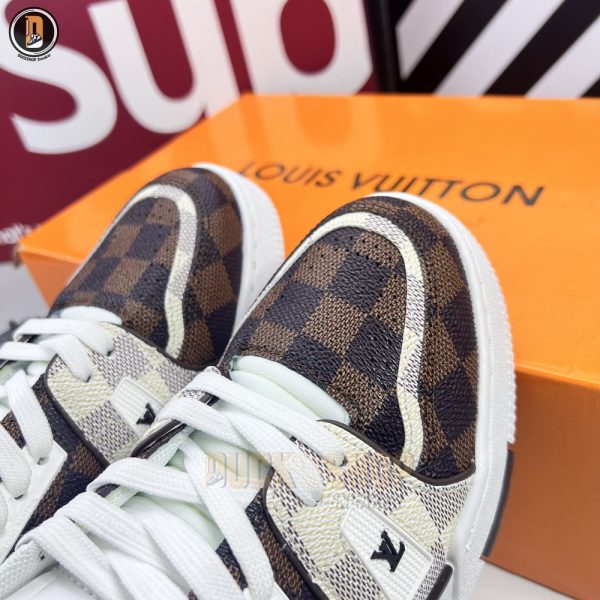 Giày Louis Vuitton LV Trainer #54 Damier Ebene Multi Siêu Cấp - Hình ảnh 5