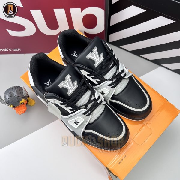 Giày Louis Vuitton LV Trainer Black Grey Siêu Cấp - Hình ảnh 2
