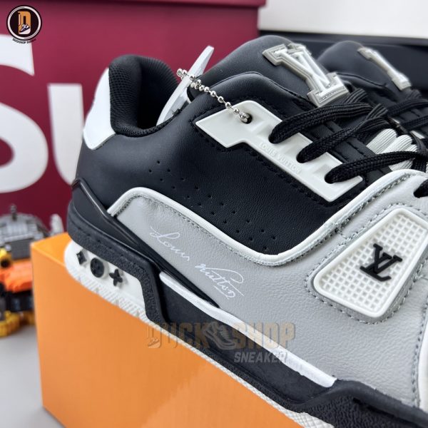 Giày Louis Vuitton LV Trainer Black Grey Siêu Cấp - Hình ảnh 3