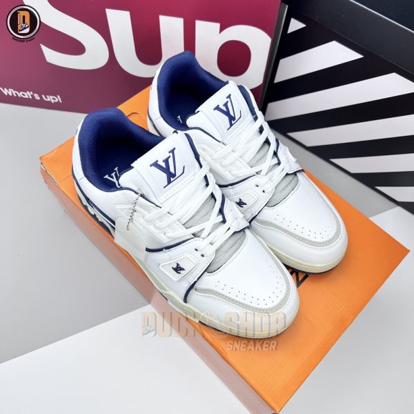Giày Louis Vuitton Trainer #54 Signature Marine Blue Siêu Cấp - Hình ảnh 2