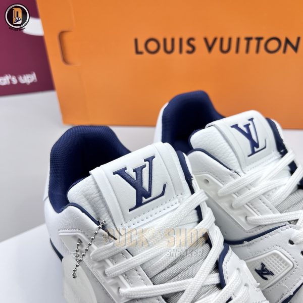 Giày Louis Vuitton Trainer #54 Signature Marine Blue Siêu Cấp - Hình ảnh 5