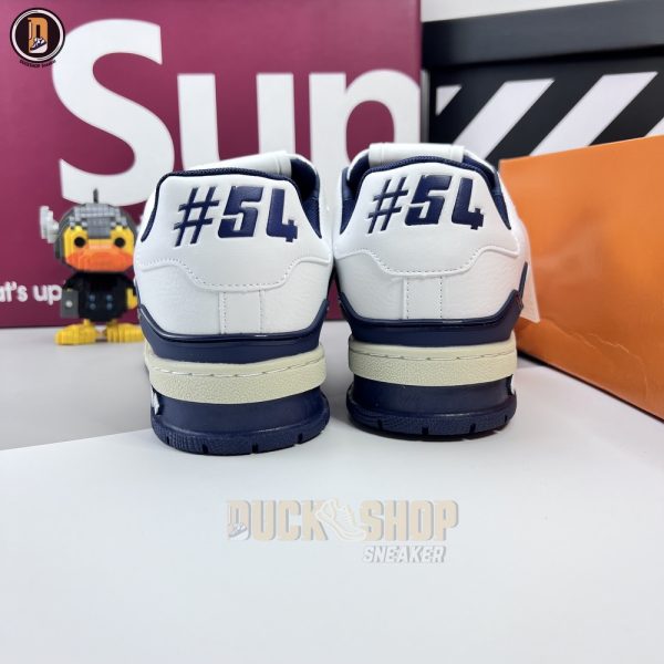 Giày Louis Vuitton Trainer #54 Signature Marine Blue Siêu Cấp - Hình ảnh 8