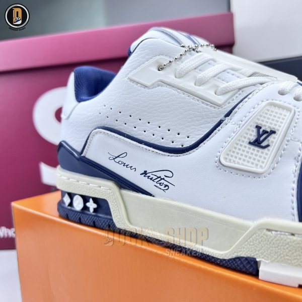 Giày Louis Vuitton Trainer #54 Signature Marine Blue Siêu Cấp - Hình ảnh 4