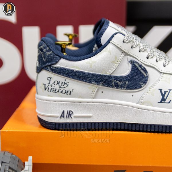 Giày Louis Vuitton x Nike Air Force 1 Low 'White Navy' - Hình ảnh 5