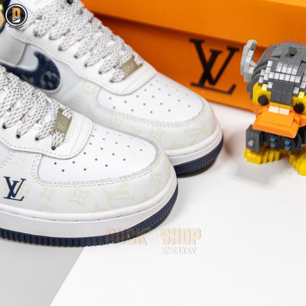 Giày Louis Vuitton x Nike Air Force 1 Low 'White Navy' - Hình ảnh 6