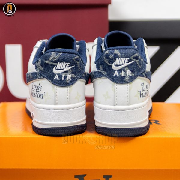 Giày Louis Vuitton x Nike Air Force 1 Low 'White Navy' - Hình ảnh 7