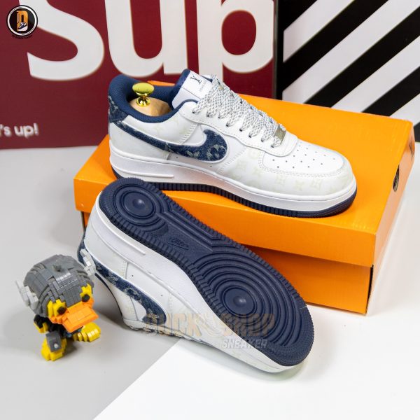 Giày Louis Vuitton x Nike Air Force 1 Low 'White Navy' - Hình ảnh 8