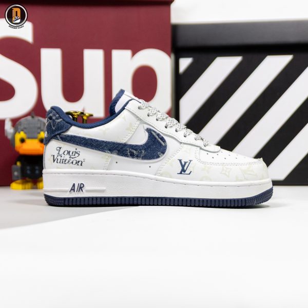 Giày Louis Vuitton x Nike Air Force 1 Low 'White Navy'