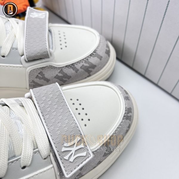 Giày MLB Chunky Liner Mid Denim New York Yankees Gray Siêu Cấp - Hình ảnh 6