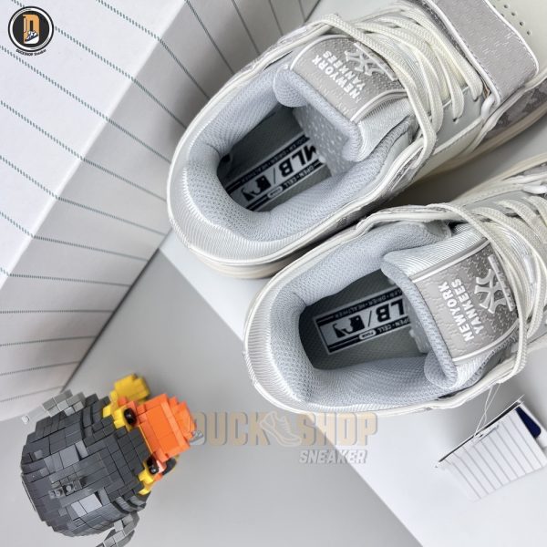 Giày MLB Chunky Liner Mid Denim New York Yankees Gray Siêu Cấp - Hình ảnh 7