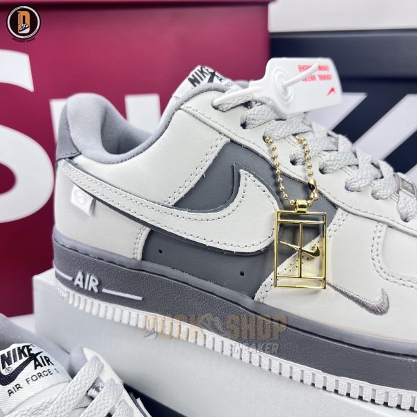 Giày Nike Air Force 1 07 Low Dark Grey Metalliic Gold Siêu Cấp - Hình ảnh 5