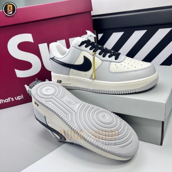 Giày Nike Air Force 1 Low By You Custom Smoke Grey Siêu Cấp - Hình ảnh 3