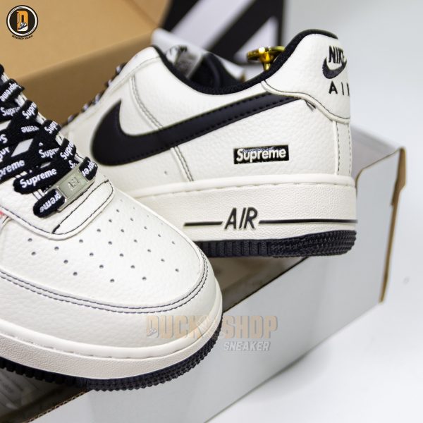 Giày Nike Air Force 1 Low Supreme Beige Black - Hình ảnh 4