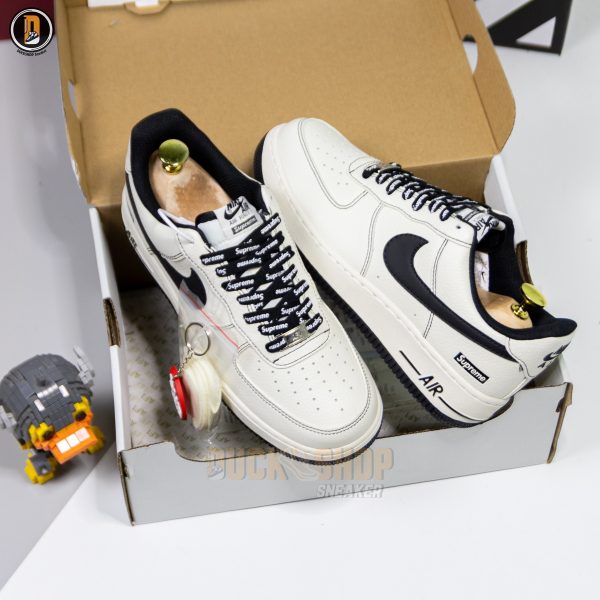 Giày Nike Air Force 1 Low Supreme Beige Black - Hình ảnh 3