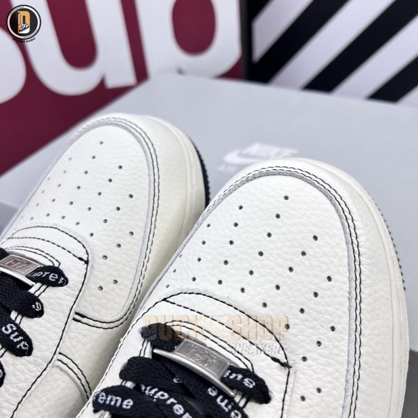 Giày Nike Air Force 1 Low Supreme Beige Black - Hình ảnh 7