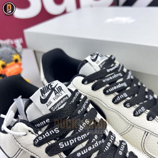 Giày Nike Air Force 1 Low Supreme Beige Black - Hình ảnh 6