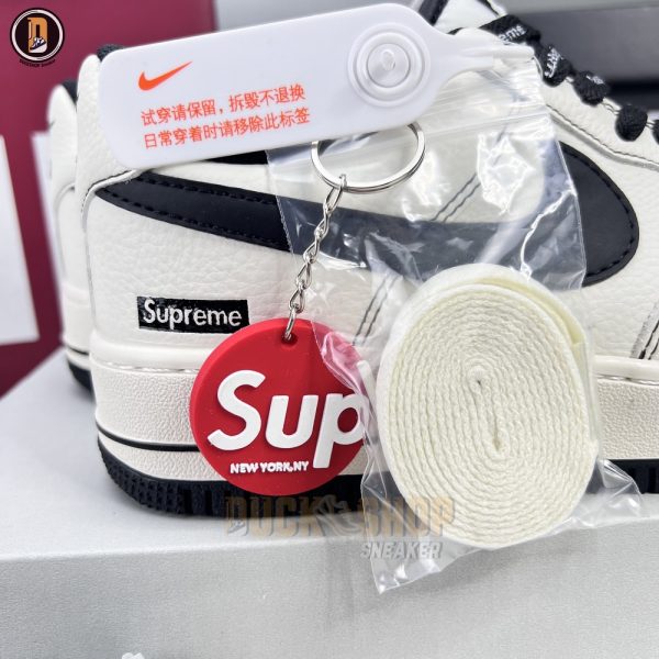 Giày Nike Air Force 1 Low Supreme Beige Black - Hình ảnh 4