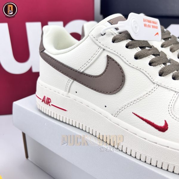 Giày Nike Air Force 1 Low White Brown Siêu Cấp - Hình ảnh 5