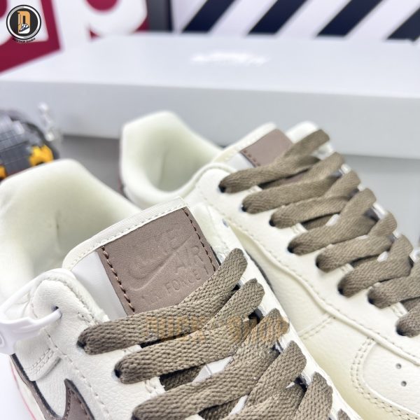 Giày Nike Air Force 1 Low White Brown Siêu Cấp - Hình ảnh 4