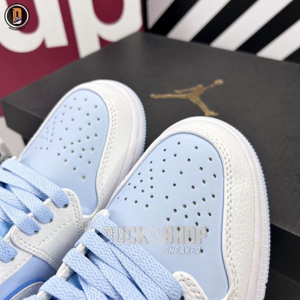 Giày Nike Air Jordan 1 Low SE Reverse Ice Blue Siêu Cấp - Hình ảnh 6