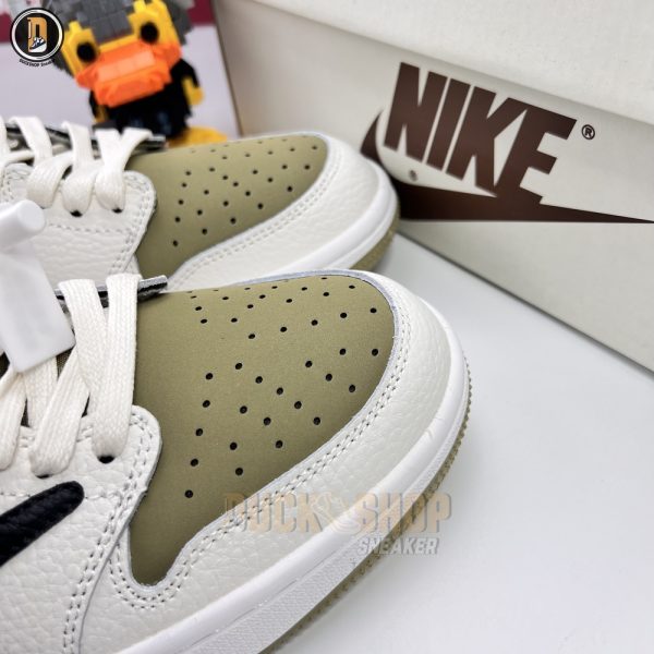 Giày Nike Air Jordan 1 Low Travis Scott Golf 'Neutral Olive' Siêu Cấp - Hình ảnh 5
