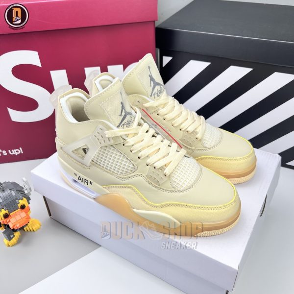 Giày Nike Air Jordan 4 Retro Off-White Sail Siêu Cấp - Hình ảnh 2