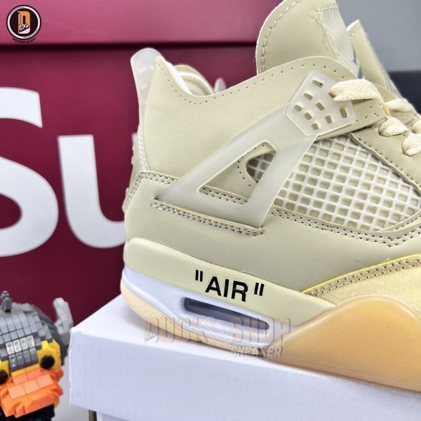 Giày Nike Air Jordan 4 Retro Off-White Sail Siêu Cấp - Hình ảnh 4