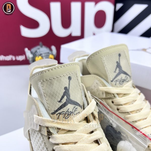 Giày Nike Air Jordan 4 Retro Off-White Sail Siêu Cấp - Hình ảnh 5